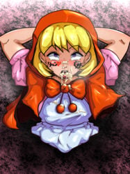 baby_bonnie_hood blowjob_face clothing cum darkstalkers flat_chest getaro tagme