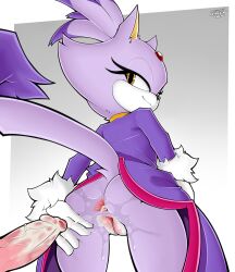 blaze the cat from sega by amazinggwen