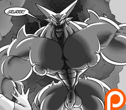 big_muscles dragmon genitals haunter huge_muscles humanoid humanoid_genitalia humanoid_penis male muscular nintendo penis pokémon_(species) pokemon video_games