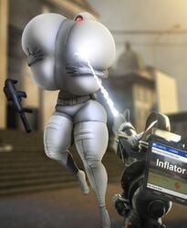 3d 3d_(artwork) armor breast_expansion breast_inflation combine_assassin floating garry's_mod gun half-life half-life_2 helmet raikovjaba tagme thick_thighs thigh_boots thighhighs tight_clothing tool_gun