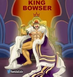 1boy ass balls big_penis bowser bowser_day bracelet elegant feet feet_fetish furry furry_male furry_only gay golden jewelry king koopa looking_back lying male male_only mammal mario_(series) mario_bros muscular muscular_male nintendo nipples not_ai_generated power_bottom reptile royalty scalie super_mario_bros. super_mario_galaxy super_mario_odyssey