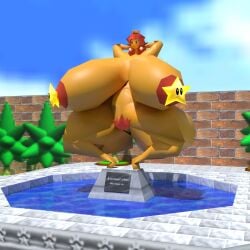 low poly peach from mario (series) by adri164