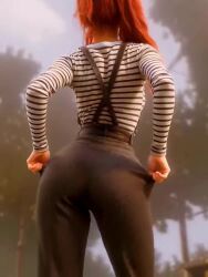 ai_generated animated clair_obscur:_expedition_33 female french maelle_(clair_obscur:_expedition_33) mp4 red_hair shaking_ass shaking_butt tagme teen teen_girl teenage_female teenage_girl teenager undressing video video_game_character video_games viewed_from_behind