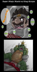 2boys bossy bowser brown_hair cock_sleeve crown cum death death_by_penis defeated dinosaur evil_eyes evil_laugh forced glowing_eyes green_skin headband human human_penetrating king_koopa larger_male living_condom lizard male_only mario mario_(series) moustache nintendo rape rough_sex scalie sharp_teeth signature size_difference smaller_male stomach_bulge straight_hair the_super_mario_bros._super_show! toe_claws turtle_shell