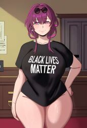 kafka (honkai: star rail) from black lives matter by juuicyai
