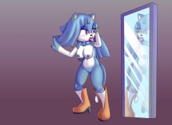 2d 2d_(artwork) against_will anthro attitude_adjustment bimbo bimbofication blank_eyes blank_stare blue_hair boots brainwashing cat_ears cat_girl cat_tail clothed clothed/nude comic_page corruption digital_drawing digital_media eyes_half_open eyeshadow female femsub fourssss furry giving_in_to_pleasure hair hips hypnosis large_breasts lipstick long_hair looking_at_mirror looking_in_mirror mirror nude nude_female oc one_eye_covered original original_character personality_change piercing purple_eyes reflection rime_the_cat shoes solo sonic_(series) sonic_the_hedgehog_(series) tech_control tongue tongue_out unwilling yellow