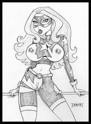 1girls black_and_white courtney_whitmore dc dc_comics female female_only solo stargirl superheroine tagme zeus(artist)