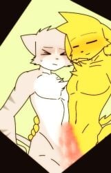 acenix anthro burebure canid canine censored domestic_cat domestic_dog felid feline gray_body los_compas mcyt mikecrack minecraft_youtubers penis yellow_body youtube_hispanic