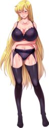 1girls arms_folded arms_under_breasts big_breasts bishoujo_senshi_sailor_moon black_bra black_lingerie black_panties black_stockings blonde_hair blush bra busty curvaceous curvy curvy_body curvy_female curvy_hips female female_only huge_breasts large_breasts lingerie long_hair mario_(artist) mature mature_female milf minako_aino orcsoft panties purple_eyes seductive_look seductive_smile smile solo solo_female stockings transparent_background