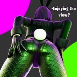 ass ass_focus ass_grab bunnysuit female female_only from_behind from_below hi_res mizly_art thighs valorant viper_(valorant)