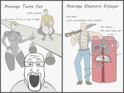 atomic_heart chad female meme nora_(atomic_heart) oracle_dominus soyjak the_twins_(atomic_heart) twerking weapon