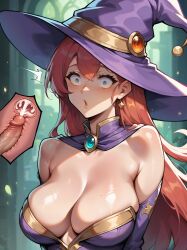 ai_assisted ai_generated cleavage female female surprised tagme wizard_hat x-ray