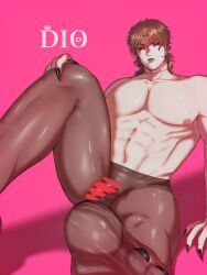 1boy alternate_version_available dio_brando jojo's_bizarre_adventure male male_nipples male_only muscular_male phantom_blood