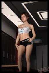1girls 3d breasts brown_hair daz_studio ellie_(the_last_of_us) ellie_williams female freckles naughty_dog redacted3d render small_breasts solo solo_female sony_interactive_entertainment standing the_last_of_us
