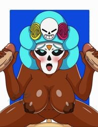 blue_eyes blue_hair brawl_stars darthvalder66 edit halloween italianbohlol rosa_(brawl_stars) sex unseen_male_face vaginal_penetration