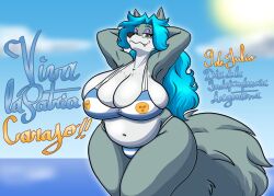 big_breasts bikini breasts cleavage female furry harriet_(harry_amoros) harry_amorós huge_breasts thick_thighs typhmom wide_hips