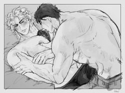 2boys dio_brando gay joestar_birthmark jojo's_bizarre_adventure jonathan_joestar male male/male male_nipples male_only phantom_blood yaoi