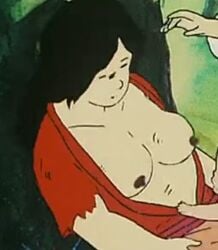 1980s 1girls animation_frame barefoot_gen black_hair breasts breasts_out closed_eyes corpse cropped dead death falling female female_death female_focus forest freshly_dead hadashi_no_gen historic historical history japanese_clothes madhouse milf mother nipples open_shirt screencap shoulder_length_hair slightly_different very_dark_nipples world_war_2 ww2