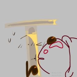 big_dick big_penis blush dick hfj_one hfjone miniature miniature_male nail_(hfjone) object_show object_shows open_mouth osc owen_thompson_(hfjone) small_male surprised sweating