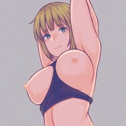 1girls almost_naked almost_nude areolae arm_behind_head armpit armpit_crease armpit_peek armpits arms_behind_head arms_up bare_armpits bare_arms bare_belly bare_breasts bare_midriff bare_navel bare_nipples bare_shoulders bare_skin bare_tits belly belly_button big_breasts blonde_eyebrows blonde_female blonde_hair blonde_hair_female blue_eyes blue_eyes_female breasts busty busty_female busty_girl busty_teen collarbone digital digital_art digital_drawing digital_drawing_(artwork) digital_media digital_media_(artwork) elbows enen_no_shouboutai exposed_armpits exposed_arms exposed_belly exposed_breasts exposed_midriff exposed_navel exposed_nipples exposed_shoulders exposed_skin exposed_tits eyebrows_visible_through_hair female female_focus female_only fire_force grey_background hairless_armpits hand_behind_head hands_behind_head hands_up inframammary_fold large_boobs large_breasts lean_figure linea_alba lips looking_at_viewer looking_down looking_down_at_viewer midriff mostly_nude naked naked_female naked_woman narrow_waist navel nearly_nude nervous nervous_expression nervous_face nervous_female nipples nude nude_female nudity pixiv_id_21451697 plump_breasts posing posing_for_the_viewer posing_naked posing_nude practically_nude shaved_armpits short_hair shoulders shy shy_expression simple_background sister_iris_(enen_no_shouboutai) sister_iris_(fire_force) slender_body slender_waist slim_waist solo standing stomach sweat sweatdrop sweating sweaty sweaty_armpit sweaty_body sweaty_breasts sweaty_chest sweaty_face sweaty_female teen_girl teenage_girl teenage_nipples teenage_tits teenager uncensored uncensored_breasts uncensored_nipples underboob upper_body yellow_eyebrows yellow_hair yellow_hair_female young_female young_woman