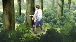 10s 1boy 1girls 2018 animated ass assisted_exposure bent_over blush bouncing_breasts breasts breasts_out brother_and_sister brown_hair censored clothes_lift clothes_pull doggy_style erection female groping groping_breast gym_shirt gym_shorts gym_uniform hanging_breasts hidden_sex incest large_breasts mayu_(nee_shiyo) mosaic_censoring navel nee_shiyo outdoors pants_pull penis pubic_hair public_indecency public_nudity queen_bee_(animation_studio) school sex sex_from_behind shaded_face shirt siblings sound spread_legs stealth_sex straight tagme takuya_(nee_shiyo) tree twintails video