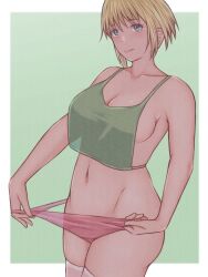 1girls bare_armpits bare_arms bare_belly bare_chest bare_hands bare_hips bare_midriff bare_navel bare_shoulders bare_skin belly belly_button big_breasts blank_expression blank_eyes blank_stare blonde_eyebrows blonde_female blonde_hair blonde_hair_female blue_eyes blue_eyes_female breasts busty busty_female busty_girl busty_teen cleavage collarbone crop_top curvaceous curvaceous_body curvaceous_female curvaceous_figure curvaceous_hips curvaceous_teen curvy curvy_body curvy_female curvy_figure curvy_hips curvy_teen digital digital_art digital_drawing digital_drawing_(artwork) digital_media digital_media_(artwork) elbows emotionless enen_no_shouboutai exposed_armpits exposed_arms exposed_belly exposed_chest exposed_hips exposed_midriff exposed_navel exposed_shoulders exposed_skin eyebrows_visible_through_hair female female_focus female_only fingers fire_force green_background green_crop_top green_topwear groin hair_between_eyes half_naked half_nude high_resolution highres hourglass_figure inframammary_fold large_boobs large_breasts lean_figure legwear lips looking_at_viewer midriff naked naked_female naked_woman narrow_waist navel neutral_expression nude nude_female nudity panties panties_aside panties_pull panties_pulled_aside pixiv_id_21451697 plump_breasts semi_nude short_hair shoulders simple_background sister_iris_(enen_no_shouboutai) sister_iris_(fire_force) slender_body slender_waist slim_waist solo standing stockings teen_girl teenage_girl teenage_tits teenager thick_thighs thigh_highs thighhighs thighs topwear underwear underwear_aside underwear_pull upper_body white_legwear white_stockings white_thigh_highs white_thighhighs wide_hips yellow_eyebrows yellow_hair yellow_hair_female young_female young_woman