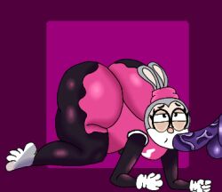 acecraft amelia_(acecraft) big_ass big_butt dildo dildo_in_mouth rabbit thick_ass thick_thighs