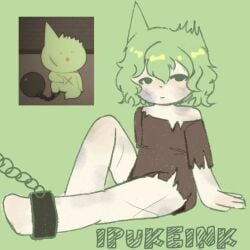 ambiguous_gender bruised cat_ears catgirl deep_sea_prisoner defect_mogeko funamusea ipukeink mogeko mogeko_castle nonbinary okegom slave slavegirl