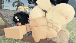 1boy 1femboy 1futa 1girls anal animated beach futa_on_male roblox robloxian tagme video