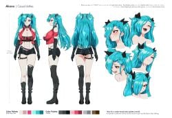 1girls akeno_(itsnafulol) angry apron ass bikini blue_hair breasts character_name character_profile cleavage embarrassed from_behind from_front from_side gloves hair_between_eyes hair_over_one_eye hair_ribbon height huge_ass huge_breasts japanese_(nationality) long_hair looking_at_viewer maid maid_apron maid_bikini maid_headdress multiple_expressions multiple_views pink_eyes reference_sheet ribbon sideboob smile smirk smug someone19912 swimsuit thick_thighs thighhighs thighs thong twintails unconventional_maid white_background wide_hips