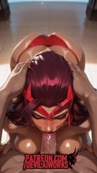 ai_generated beach big_ass big_breasts bikini blowjob cum dark-skinned_female devilaiworks fuck goblin green_eyes scarlet_witch scarlet_witch_(marvel_rivals) skrull tagme video