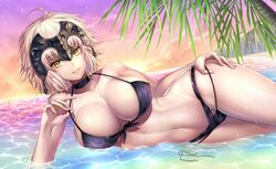 beach big_breasts bikini cleavage fate_(series) hips jeanne_alter jeanne_d'arc_(fate) nasaniliu tagme water