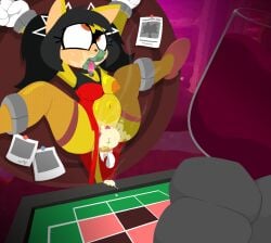 after_sex aftermath ahe_gao anal_prolapse anthro anus arms_above_head bad_end belly bodily_fluids bondage bound bra breasts clothed clothing cuff_(restraint) cum cum_drip cum_in_ass cum_in_vagina cum_inside defeated digital_media_(artwork) domestic_cat dress dripping eyewear felid feline felis female fishnet_clothing fishnet_leggings fishnet_legwear footwear genital_fluids genitals glasses high_heels honey_the_cat humiliation leggings legs_up legwear looking_pleasured mammal money money_in_mouth musk nipples object_in_ass object_in_mouth panties panties_in_ass penetration pixel_(artwork) prolapse pubes public public_humiliation restraints rough_sex sega sex shoes solo sonic_(series) sonic_the_fighters sonic_the_hedgehog_(series) spread_legs spreading steam stomach_bulge stray_pubes trinitroid twintails underwear vulva