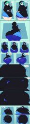 ass ass_expansion bbw belly_expansion big_ass big_belly big_breasts blue_hair blue_skin blueberry_inflation breast_expansion breasts bubble_ass bubble_butt drawing eating expansion fat fat_ass female female_only green_hair huge_ass inflation lj_caffie misha(shygal) sequence shy_gal skin_turning_blue spherical_inflation ssbbw tagme thick_thighs weight_gain wide_hips