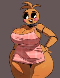 1girls animatronic animatronic_female artiah669 big_breasts chicken chicken_girl female five_nights_at_freddy's five_nights_at_freddy's_2 robot robot_girl scottgames toy_chica_(fnaf)