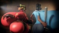 2girls 3d alternate_costume bubble_butt female female_only fempyro femscout huge_ass huge_breasts hyper hyper_ass hyper_breasts hyper_fortress pyro rule_63 scout_(team_fortress_2) tagme team_fortress_2