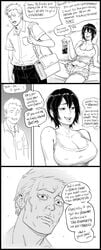 1boy 1girls 3koma absurd_res aunt_and_nephew bb_(baalbuddy) comedy english_text funny humor implied_incest monochrome stitched tagme text_bubble third-party_edit three_panels white_background