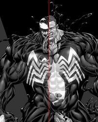 bara logan_(artist) male_only marvel pinup solo_male straight_hair venom_(marvel)