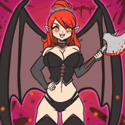 1girls animated big_breasts blood bouncing_breasts breasts castlevania castlevania:_symphony_of_the_night cleavage demon female female_only large_breasts looking_at_viewer scruffmuhgruff solo succubus succubus_(castlevania)