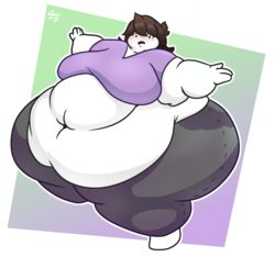 bbw belly breasts breasts breasts brown_hair fat female hips jaiden jaiden_animations large_ass obese short_shirt shy-sho ssbbw thick_thighs thighs thunder_thighs white_skin wide_hips