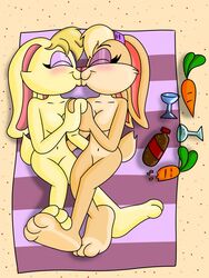 adorable barefoot beach bianca_(spyro) bunny carrot crossover cute feet female/female foot_fetish footsie furry hand_holding kissing lagomorph lesbian lola_bunny looney_tunes mepwep naked nude paws rabbit soda spyro_the_dragon toes warner_brothers yuri