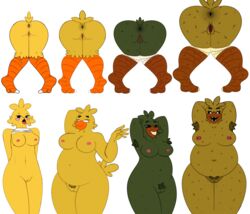 armpit_hair breasts chica_(fnaf) female five_nights_at_freddy's five_nights_at_freddy's_2 five_nights_at_freddy's_3 five_nights_at_freddy's_4 furry nightmare_chica nightmare_chica_(fnaf) phantom_chica pussy thick_thighs toy_chica toy_chica_(fnaf) toynnies