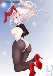 bunny_ears bunny_tail bunnysuit female janna_windforce league_of_legends lewdlux reverse_bunnysuit white_hair