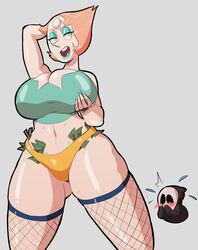 1girls 2d big_breasts bimbo bimbo_prostitute eyeshadow female fishnet_stockings fishnets gem_(species) grabbing_own_breast guillion_(toshkarts) guzmasnat large_breasts lipstick makeup money pearl_(steven_universe) prostitute prostitution solo steven_universe thick_thighs thigh_gap thighs white_skin