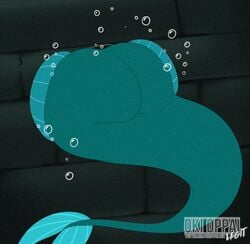 ariel ass background big_ass disney disney_princess female female_protagonist fish high_resolution huge_ass mermaid mermaid_ass mermaid_tail okioppai ship stuck stuck_in_wall the_little_mermaid