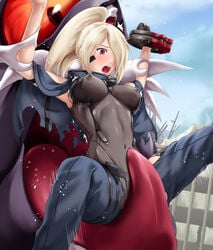 1girls aragami big_breasts erect_nipple erect_nipples_under_clothes female god_eater god_eater_3 protagonist_(god_eater_3) white_hair zygote_(god_eater)