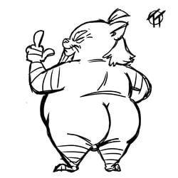 1:1 2020 absurd_res anthro ass balls closed_eyes genitals hi_res male male_only mammal master_splinter master_splinter_(rise_of_the_tmnt) monochrome murid murine overweight overweight_anthro overweight_male rat rise_of_the_teenage_mutant_ninja_turtles rodent simple_background solo solo_male teenage_mutant_ninja_turtles trashtoonz white_background