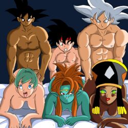 3girls all_fours anal artexsuper ass_grab bed bent_over black_eyes black_hair blue_eyes blue_hair breasts breasts_out bulma bulma_(dragon_ball) bulma_briefs bulma_briefs_(beginnings_of_dragon_ball_z) doggy_style domination dragon_ball dragon_ball_gt dragon_ball_gt_(100_years_later) dragon_ball_super enjoying father_and_son female from_behind fucked_silly goddess goddess_of_destruction green_eyes hands_on_ass helles humanoid interspecies male mamba mamba_(dragon_ball_gt) mastered_ultra_instinct muscular muscular_male nipples older_female older_male orange_hair penetration pointy_ears reincarnation royalty short_hair six_pack smile smiling son_goku son_goku_jr songoku203 straight_hair threesome tongue_out ultra_instinct white_hair younger_female younger_male