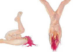 diavolo jojo's_bizarre_adventure long_hair male male_only nude_male penis pink_hair solo vento_aureo