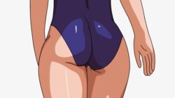 animated ass dr.korr female one-piece_swimsuit simple_background swimsuit walk_cycle walking